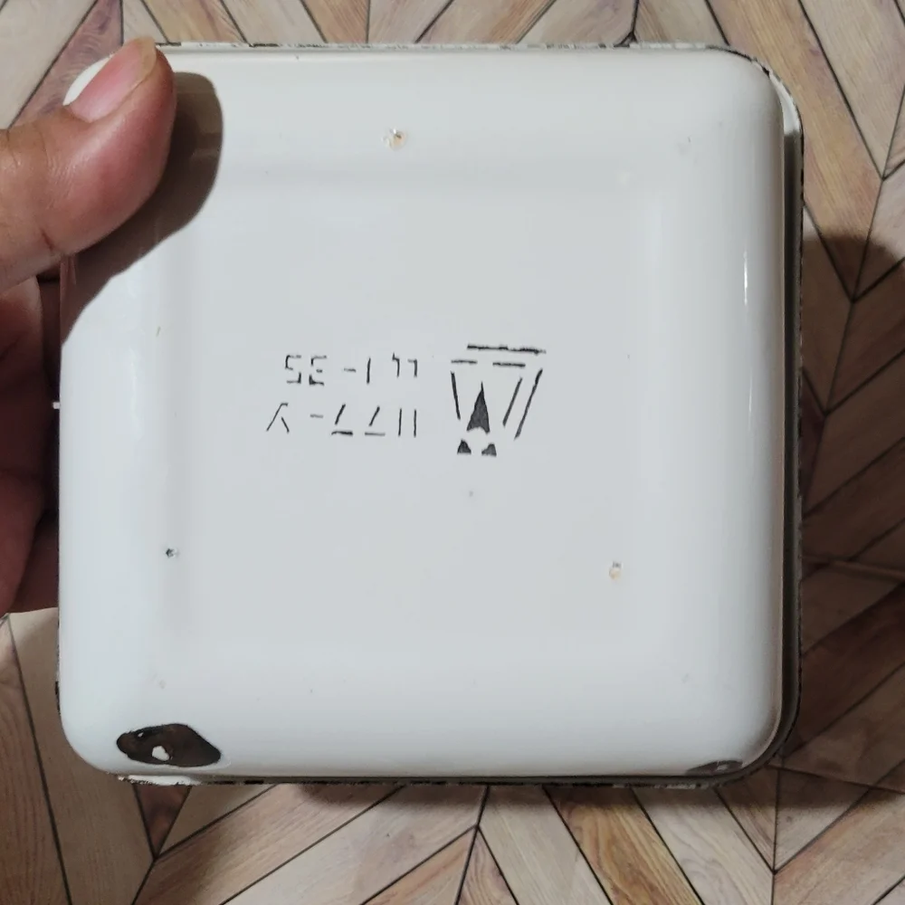 Vtg White Hedgehog Design Soviet Enameled Metal Covered Tray HTF